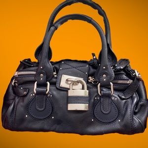 Chloe navy blue Leather Satchel